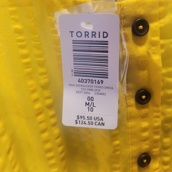 NWT Maxi Tiered Colorblock Dress - Picture 4 of 6